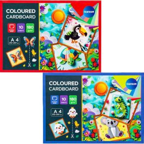 Askartelukartonki Centrum A4/10, 10 väriä, 180g