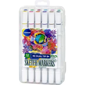 Luonnoskynä Dual Tip, 12-väriä