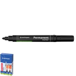 Huopakynä permanent, pyöreä, musta