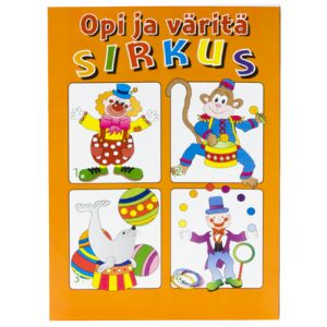 Opi ja väritä -kirja Sirkus