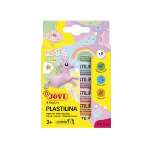 Muovailuvaha Unicorn Plastilina, 6 pastelliväriä