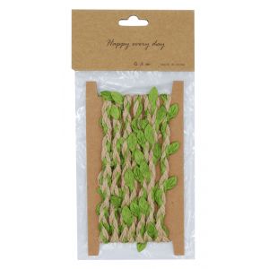 Juuttinauha, köynnös lehdillä, lev. 6mm x 2m N