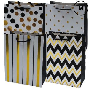 Lahjakassi kuviollinen, M koko (18x23x8cm) N