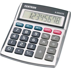 Laskin 130 x 110 x 23 mm, 8 numeroa