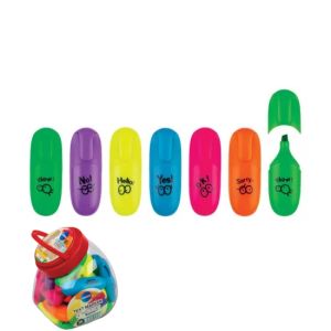 Korostuskynä Mini Neon, 6 väriä, 36kpl/purkki