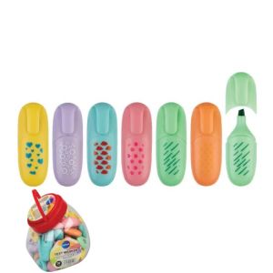 Korostuskynä Mini Pastelli, 6 väriä, 36kpl/purkki