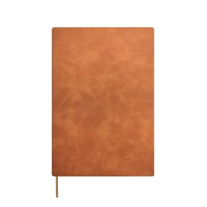 Päiväkirja A5/120, ruskea, päiväämätön, viivallinen, pehmeäkantinen